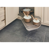 Rev-A-Shelf Orion Gray Single-Tier "Cloud" Optimizer for 18" Opening/Blind Left Corner Cabinets - 5371-18-FOG-R