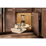 Rev-A-Shelf Gray Single-Tier "Cloud" Optimizer for 21" Left Opening/Blind Right Corner Cabinets - 5371-21-GR-L