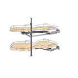 Rev-A-Shelf Maple Two-Tier "Cloud" Optimizer for 18" Right Opening/Blind Left Corner Cabinets - 5372-18-MP-R