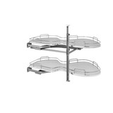 Rev-A-Shelf Gray Two-Tier "Cloud" Optimizer for 21" Left Opening/Blind Right Corner Cabinets - 5372-21-GR-L