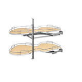 Rev-A-Shelf Maple Two-Tier "Cloud" Optimizer for 21" Right Opening/Blind Left Corner Cabinets - 5372-21-MP-R