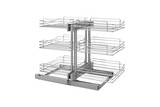 Rev-A-Shelf Chrome Three-Tier Wire Basket Organizer w/ Soft-Close for 18" Blind Corner Cabinet Openings - 5PSP3-18SC-CR