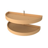 Rev-A-Shelf 33" Almond Polymer Two-Tier Half-Moon Optimizer w/ Pivot Hardware for 16-1/8" Blind Corner Cabinet Openings - 6842-33-15-570