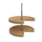 Rev-A-Shelf 28 in Wood Kidney Lazy Susans 2-Shelf - Natural - 4WLS472-28-52