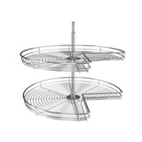 Rev-A-Shelf 32 in Chrome Kidney Lazy Susans 2-Shelf - 5472-32 CR