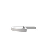 Rev-A-Shelf 24 in White Polymer Kidney Lazy Susan w/bottom mount - 6421-24-11-52