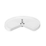 Rev-A-Shelf 6421-32-11-52 32 in White Polymer Kidney Lazy Susan w/bottom mount