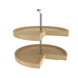 Rev-A-Shelf 28 in Almond Polymer Pie-Cut Lazy Susans 2-Shelf - 6942-28-15-52