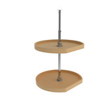 Rev-A-Shelf 20 in Wood D-Shape Lazy Susans 2-Shelf - Natural - 4WLS272-20-52