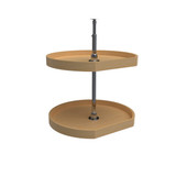 Rev-A-Shelf 22 in Wood D-Shape Lazy Susans 2-Shelf - Natural - 4WLS272-22-52