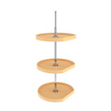 Rev-A-Shelf 20 in Wood D-Shape Lazy Susans w/long post - Natural - 4WLS273-20-536