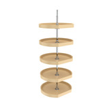 Rev-A-Shelf 22 in Almond Polymer Pantry D-Shape Lazy Susans 5-Tier - 6265-22-15-52