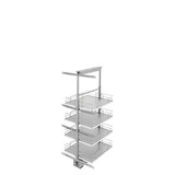Rev-A-Shelf 5343-19-GR 19 in Chrome Solid Bottom Pantry Pullout Soft Close - Gray