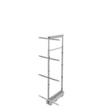 Rev-A-Shelf 5358-10-MP 10 in Chrome Solid Bottom Pantry Pullout Soft Close - Natural