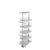 Rev-A-Shelf 16 in Chrome Solid Bottom Pantry Pullout Soft Close - Gray - 5358-16-GR