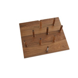 Rev-A-Shelf Small 24 x 21 Wood Peg Board System w/ 9 pegs - Walnut - 4DPS-WN-2421