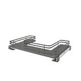 Rev-A-Shelf 33 in Orion Gray U-Shaped Solid Bottom Pull Out w/ Soft-Close - Gray - 5386-33BCSCFL-FOG