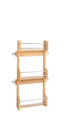 Rev-A-Shelf 4SR-15 15 in Cabinet Door mount Wood 3-Shelf Spice Rack - Natural