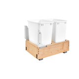 Rev-A-Shelf Double 35 Qrt Pull-Out Waste Container - Natural - 4WC-18DM2