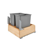 Rev-A-Shelf Double 30 Qrt Pull-Out Waste Container - Natural - 4WC-24DM2-SC