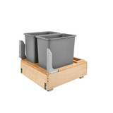 Rev-A-Shelf Double 30 Qrt Pull-Out Waste Container - Natural - 4WCBM-2430DM-2