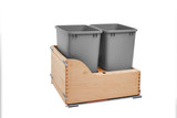 Rev-A-Shelf 4WCSC-2135DM-2 Double 35 Qrt Pull-Out Waste Container - Natural