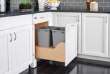 Rev-A-Shelf 4WCSC-2135DM-2 Double 35 Qrt Pull-Out Waste Container - Natural