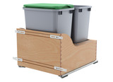 Rev-A-Shelf Double 35 Qrt Pull-Out Waste Container - Natural - 4WCSC-2135DM-2