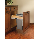 Rev-A-Shelf 4WCTM-1816DM-1 35 Qrt Top mount Waste Container (1-1/2" faceframe) - Natural