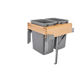 Rev-A-Shelf Double 35 Qrt Top mount Waste Container w/Rev-A-Motion - Natural - 4WCTM-RM-2135DM-2