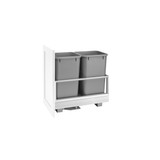 Rev-A-Shelf Double 27 Qrt Pull-Out Waste Container w/Rev-A-Motion - Silver - 5149-1527DM-217