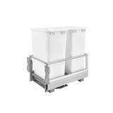 Rev-A-Shelf Double 50 Qrt Pull-Out Waste Container w/Rev-A-Motion - White - 5149-2150DM-211