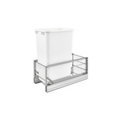 Rev-A-Shelf 50 Qrt Pull-Out Waste Container - White - 5349-1550DM-1