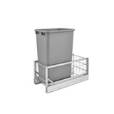 Rev-A-Shelf 50 Qrt Pull-Out Waste Container - Silver - 5349-1550DM-117