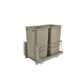 Rev-A-Shelf 53WC-1527SCDM-212 Double 27 Qrt Pull-Out Waste Container Soft-Close - Champagne