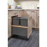 Rev-A-Shelf 5LB-1535OGMP-113 35 Qrt LEGRABOX Pull-Out Waste Container w/Soft-Close - Gray