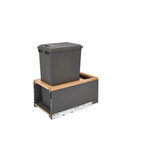 Rev-A-Shelf 5LB-1550OGMP-113 50 Qrt LEGRABOX Pull-Out Waste Container w/Soft-Close - Gray