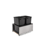 Rev-A-Shelf Double 35 Qrt LEGRABOX Pull-Out Waste Container w/Soft-Close - Black - 5LB-1835SSBL-218