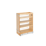 Rev-A-Shelf 8 in Wood Pullout Cabinet Organizer w/Soft-Close - Natural - 448-BC19SC-8C