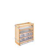 Rev-A-Shelf 8 in W X 20 in H Wood Vanity Base Organizer w/Soft-Close - Natural - 448-VC20SC-8