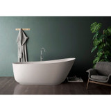 Vanity Art 67 in. Matte Solid Surface Freestanding Bathtub