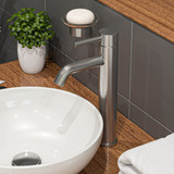 ALFI Tall Brushed Nickel Single Lever Bathroom Faucet - AB1023-BN