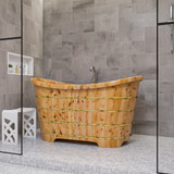 ALFI 63" Free Standing Cedar Wooden Bathtub - AB1105