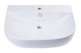 Alfi AB111 24" x 19" White D-Bowl Porcelain Wall Mounted Bathroom Sink