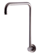 ALFI Brushed Nickel 12" Round Raised Wall Mounted Shower Arm - AB12GRW-BN