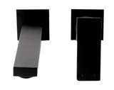 ALFI Black Matte Single Lever Wallmount Bathroom Faucet - AB1468-BM