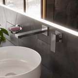 ALFI Brushed Nickel Single Lever Wallmount Bathroom Faucet - AB1468-BN