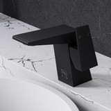 ALFI Black Matte Single Hole Bathroom Faucet - AB1470-BM