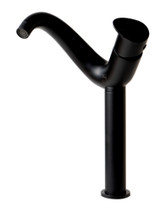 ALFI Black Matte Tall Wave Single Lever Bathroom Faucet - AB1570-BM