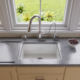 Alfi AB2317 23" x 17" White Fireclay Undermount Kitchen Sink